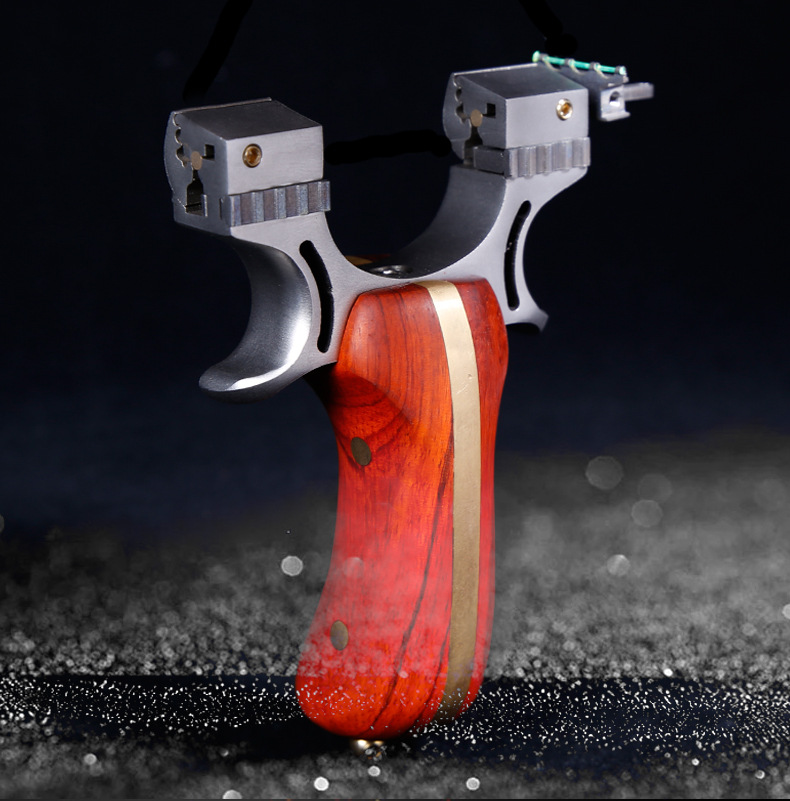 新款龙舌弹弓战龙新式滑动拨杆快压精准扁皮筋狼牙龙蛇不锈钢弹弓