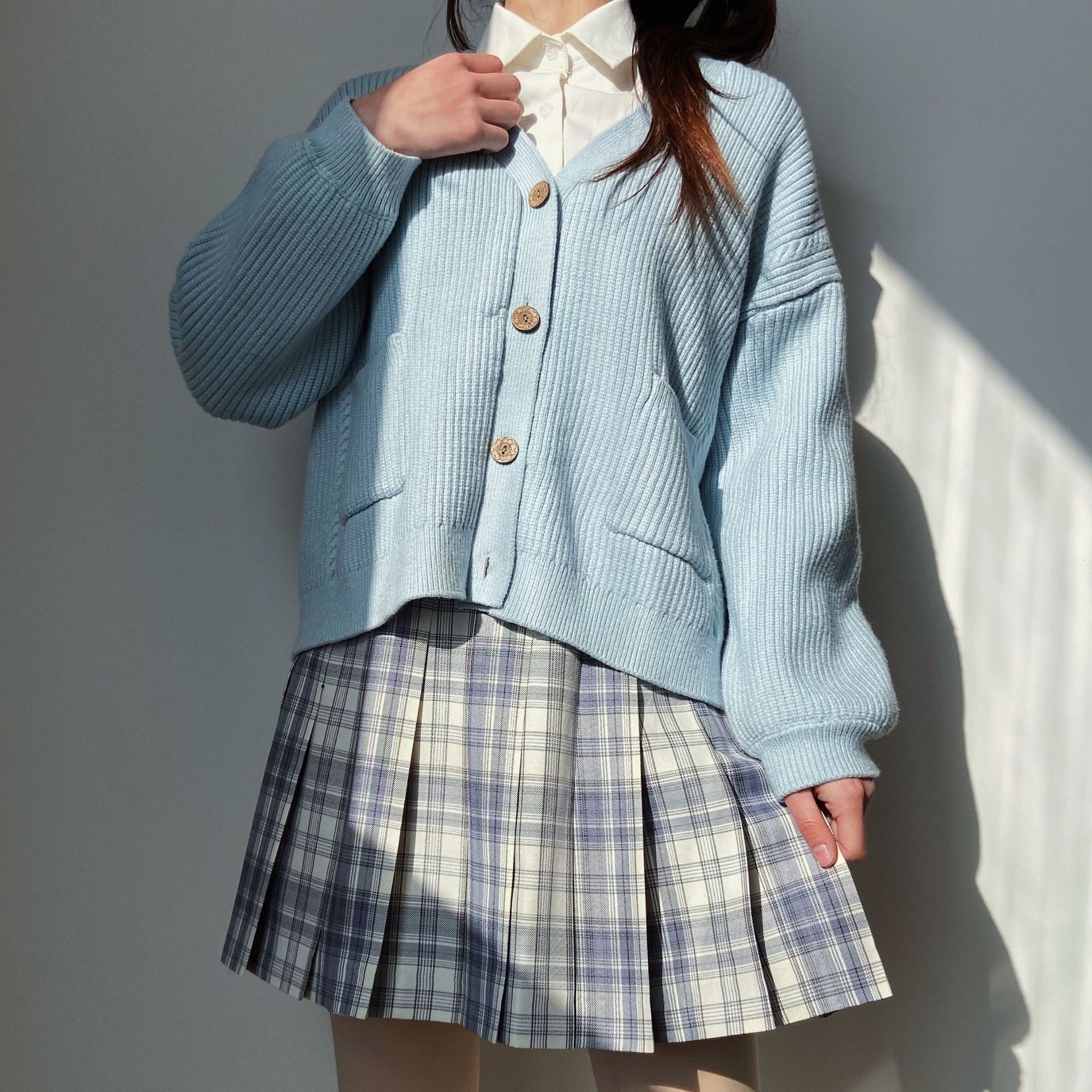 温柔一刀日系jk制服裙百褶裙短裙学生院风格子半身裙女秋冬