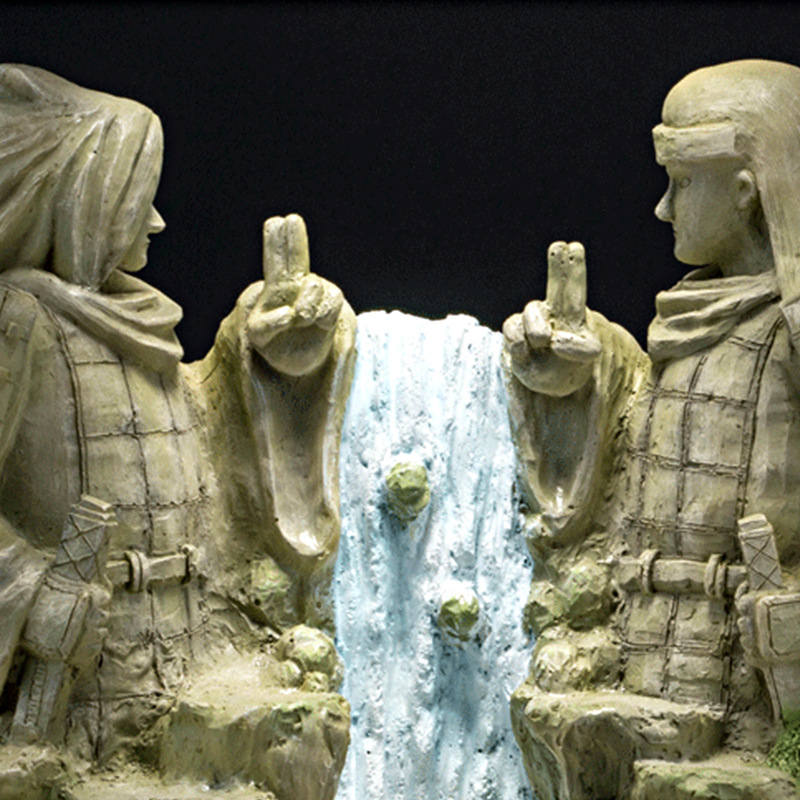 火影忍者手办终末之谷树脂场景模型摆件日本动漫佐助鸣人公仔包邮