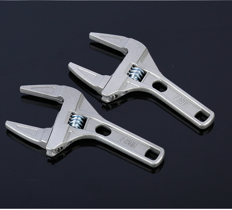 卫浴扳手 铝合金多功能安装扳手短柄大开口下水道管件维修工具