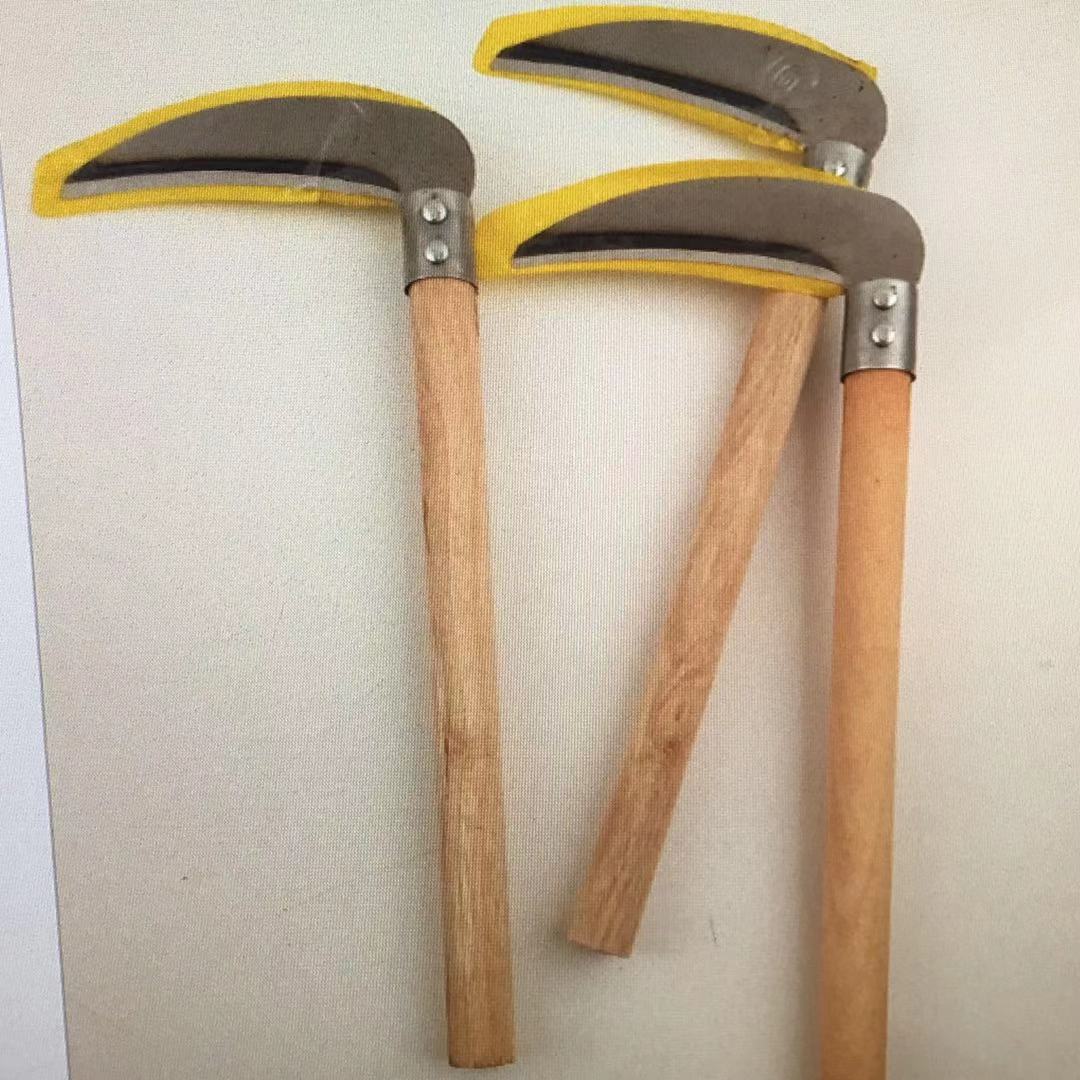 家用木把长镰刀割草镰刀割麦木镰刀两元店五金地摊火爆