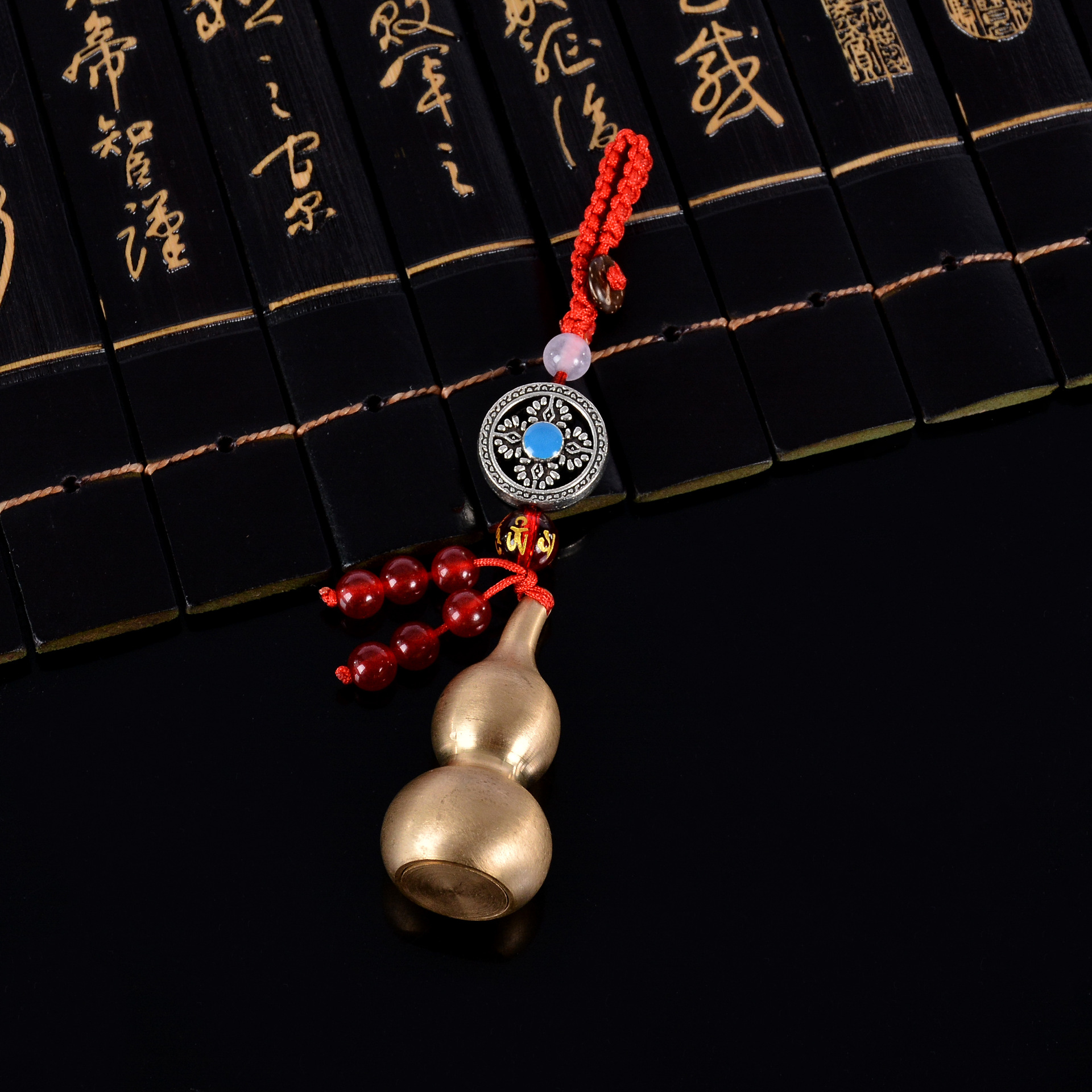 Manufacturers Supply Chinese Knot Can Open Copper Gourd Hanging Gourd Qing Dynasty Five Emperors' Coins Automobile Hanging Ornament Gourd Listing Wholesale