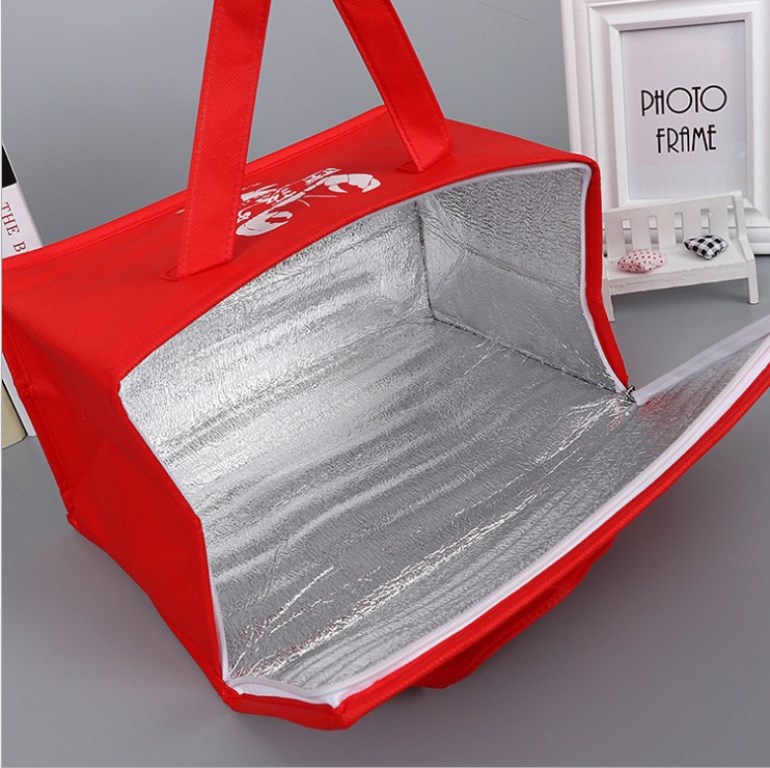 定制无纺布拉链手提保温袋汤圆水饺米饭保温袋多功能珍珠棉保温袋