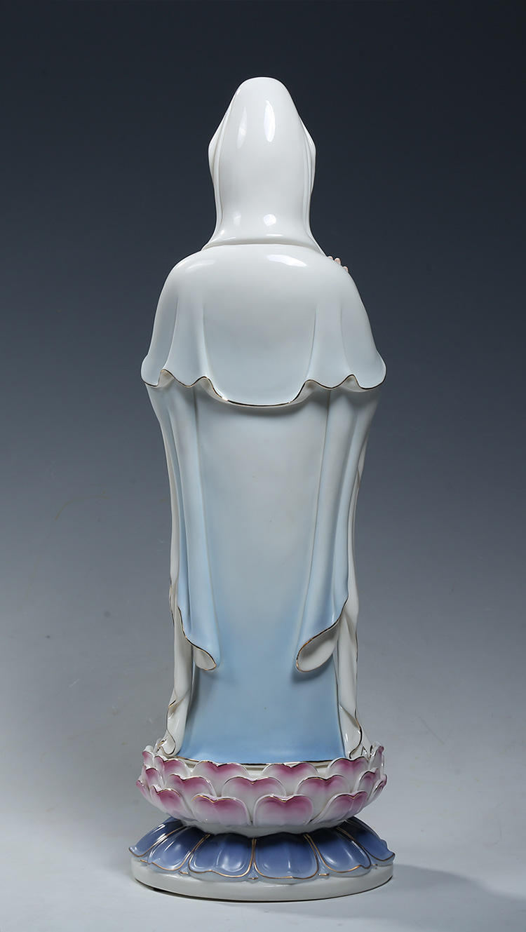 【上美】德化陶瓷18吋南海观音佛像供奉观世音菩萨佛像收藏品摆件
