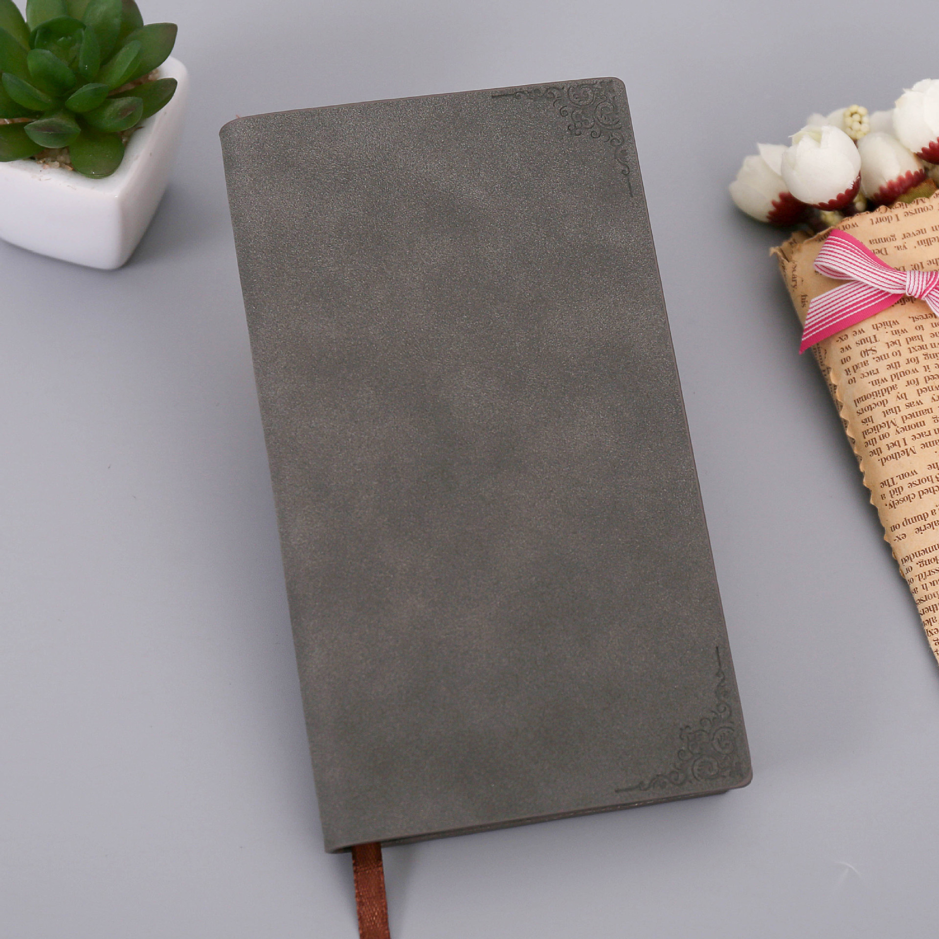 时尚羊巴软皮a5笔记本套装办公记事本定制商务本子定制logo