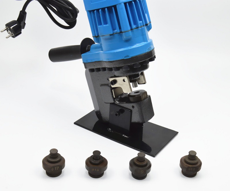 槽钢角钢金属板不锈钢打孔器角钢开孔机机 1700w短款冲孔机 模具