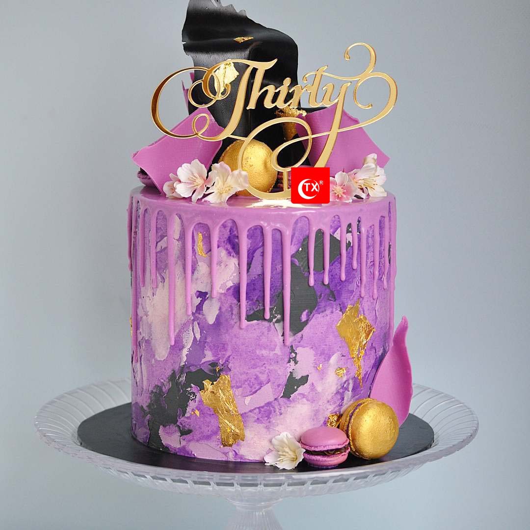 thirty数字生日派对蛋糕插30周岁庆生烘焙装饰结婚纪念日甜品装扮