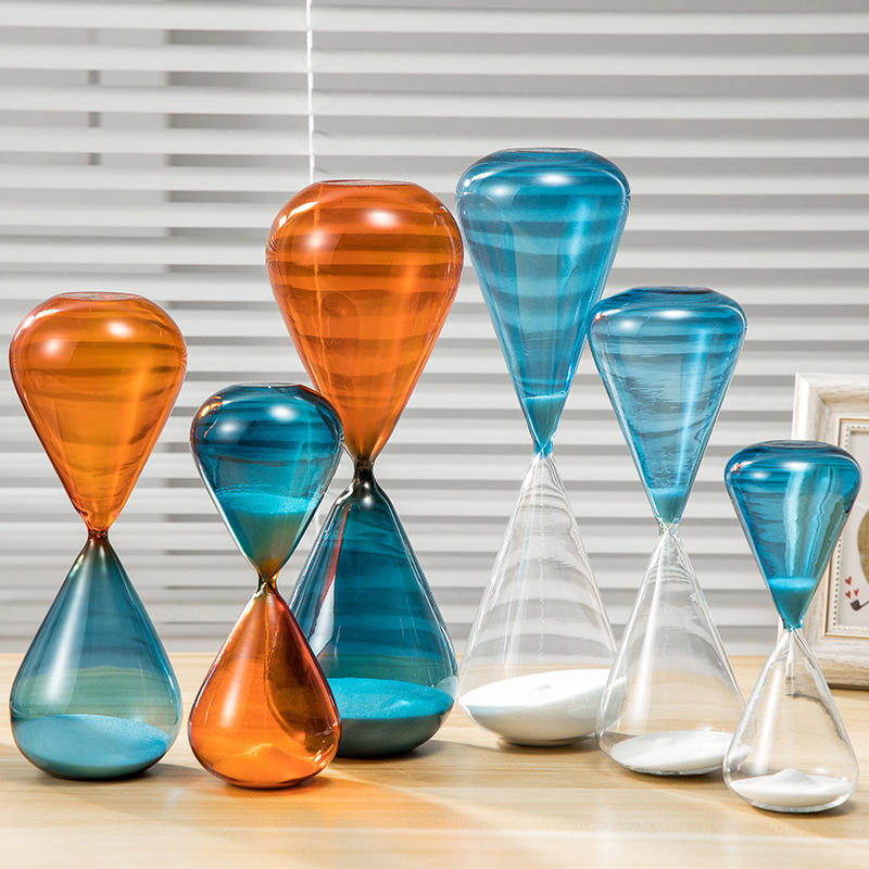 厂家批发沙漏计时器 彩色玻璃10/15/30/60分钟时间沙漏礼品