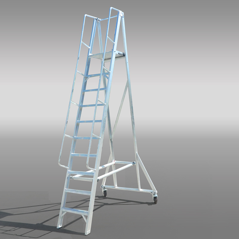 工业级铝合金折叠作业移动平台 便携式登高梯货柜折叠平台