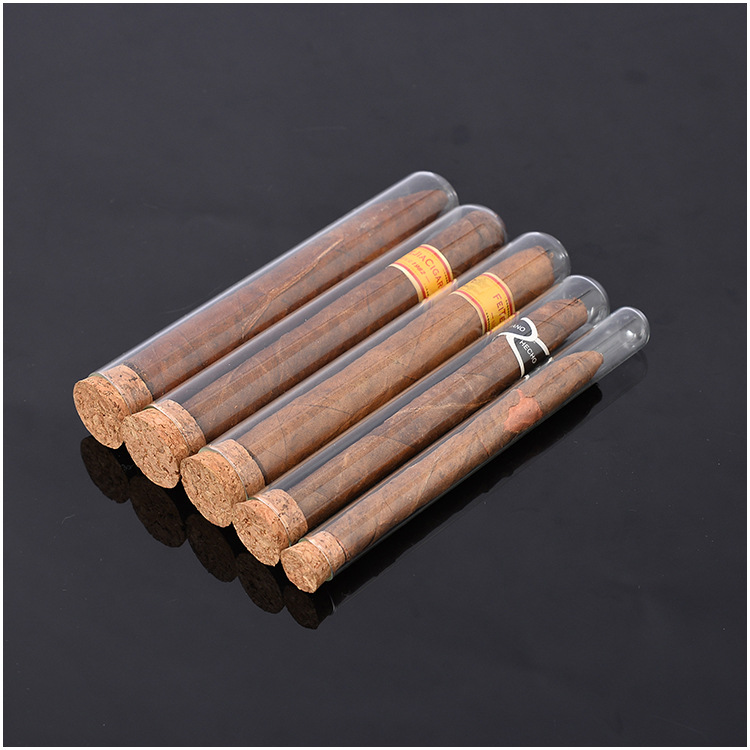 雪茄玻璃试管 15/20/25*150配t型木塞锥型  密封保湿可印刷logo