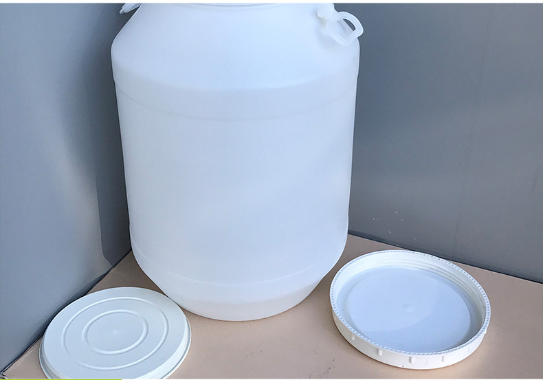 专业定制50l白色化工塑料圆桶50kg化工胶桶60kg食品级发酵桶