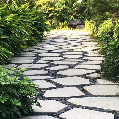 热销推荐 花岗岩铺路石板 不规则乱形铺路石板 冰裂纹铺路石