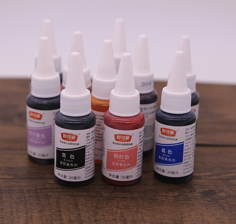舒可曼食用色素水油两用 着色剂蛋糕奶油裱花色素原装30ml