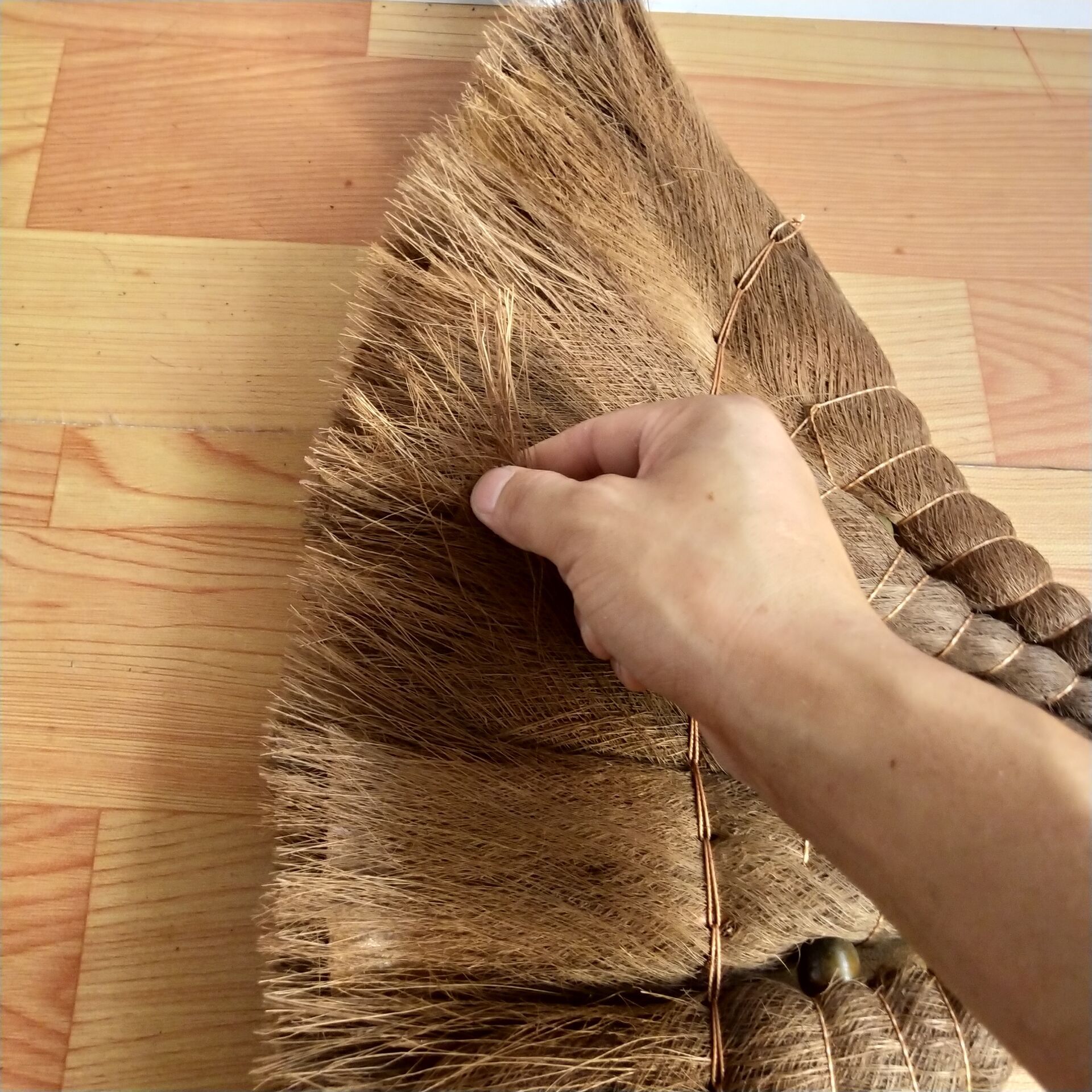 棕毛扫把鬃毛扫把单个棕扫把 手工编软毛扫把地板扫帚家用扫把