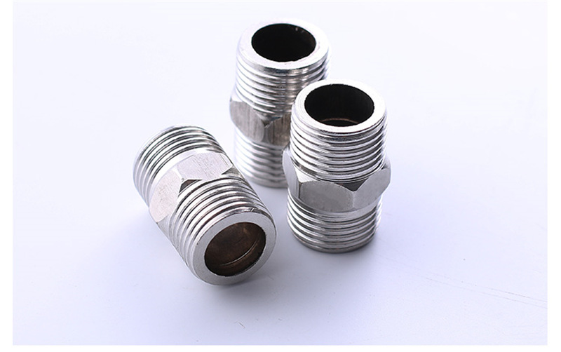 不锈钢外丝直接双外丝对丝直接头4分外六角短丝内接水管加厚配件