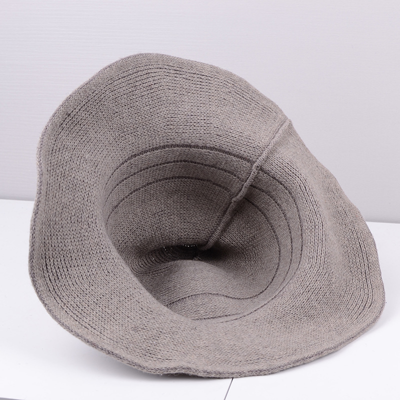 万圣节新款女巫尖尖帽秋冬羊毛可折叠帽子女潮针织尖顶魔法帽子