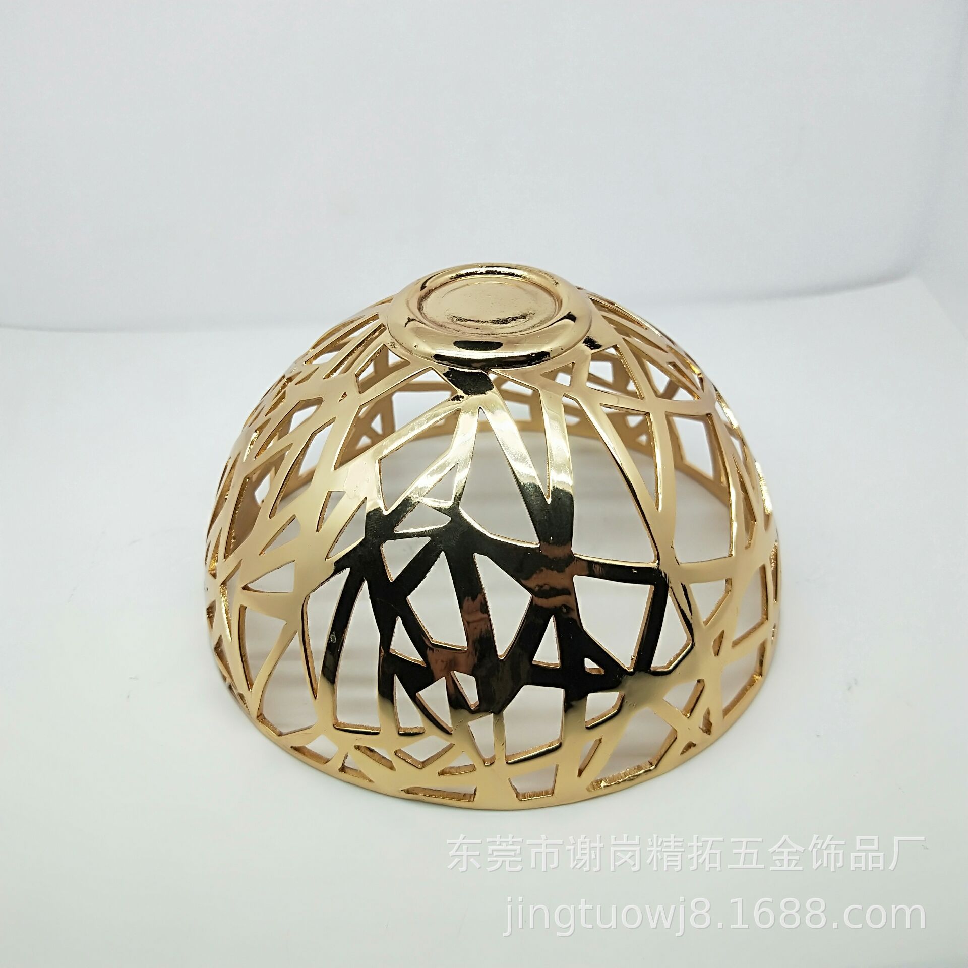 工厂定制镂空工艺品摆件锌合金铸造金属镂空工艺品碗造型摆件