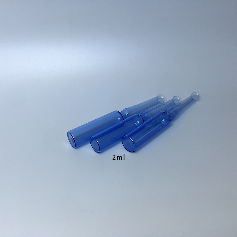 蓝色欧标2ml安瓿瓶 曲颈易折医药用瓶 水针针剂瓶 颜色定做 现货