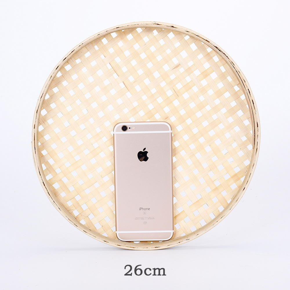 Factory Handmade Hole Hollow Bamboo Woven Dustpan Bamboo Sieve Bamboo Basket Bamboo Products Crafts Storage Basket Wholesale