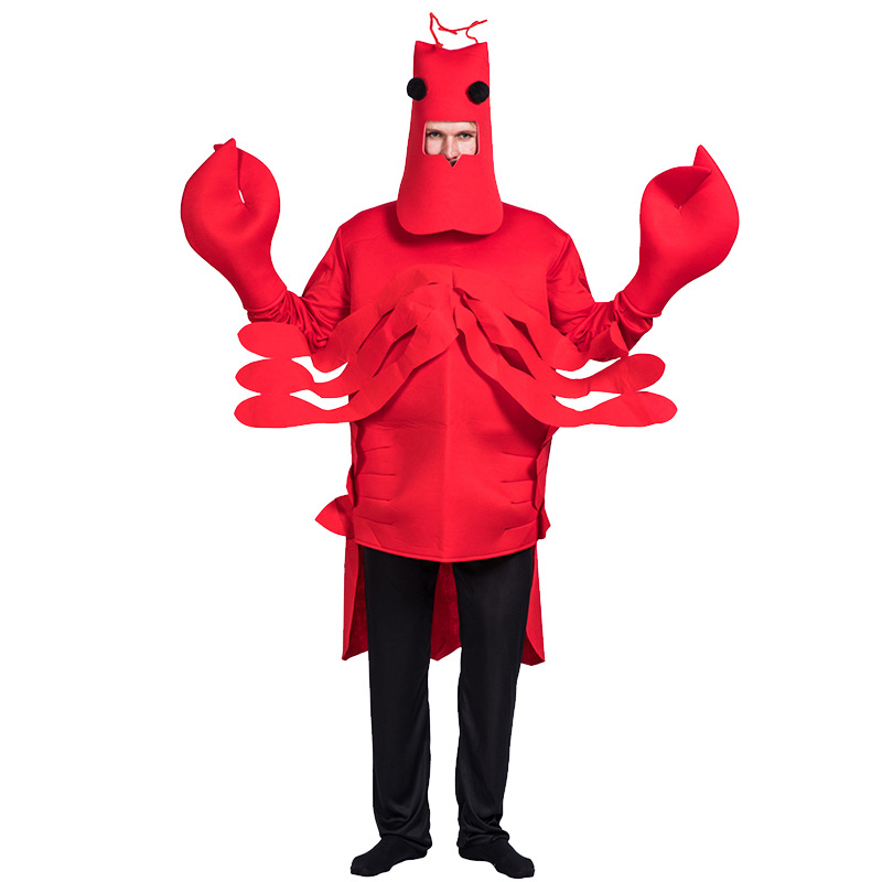 Factory in Stock Party Funny Stage Costume Marine Life Synthetic Sponge Food Red Lobster Halloween Costume