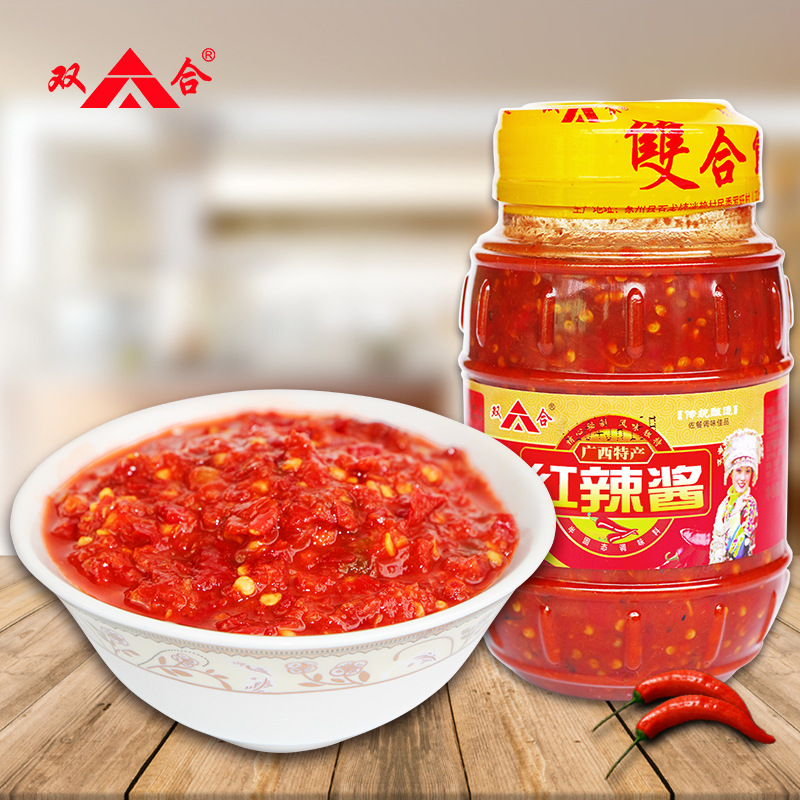 广西特产双合红辣酱900g瓶装辣酱拌面烧菜佐餐调料蘸点调味品