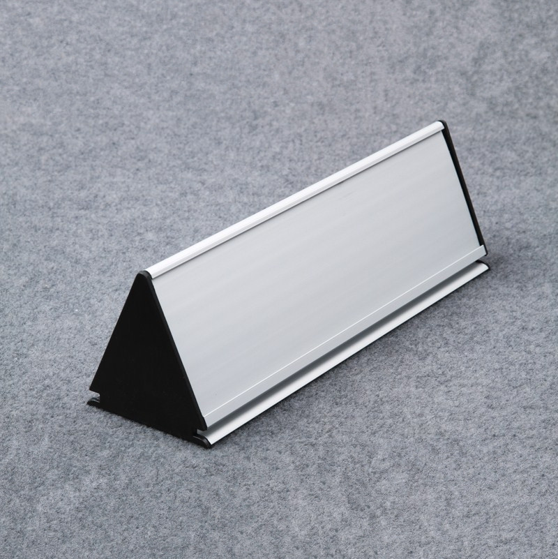 铝型材大三角科室牌桌牌办公室台牌定制双面铝合金三角牌挂式门牌