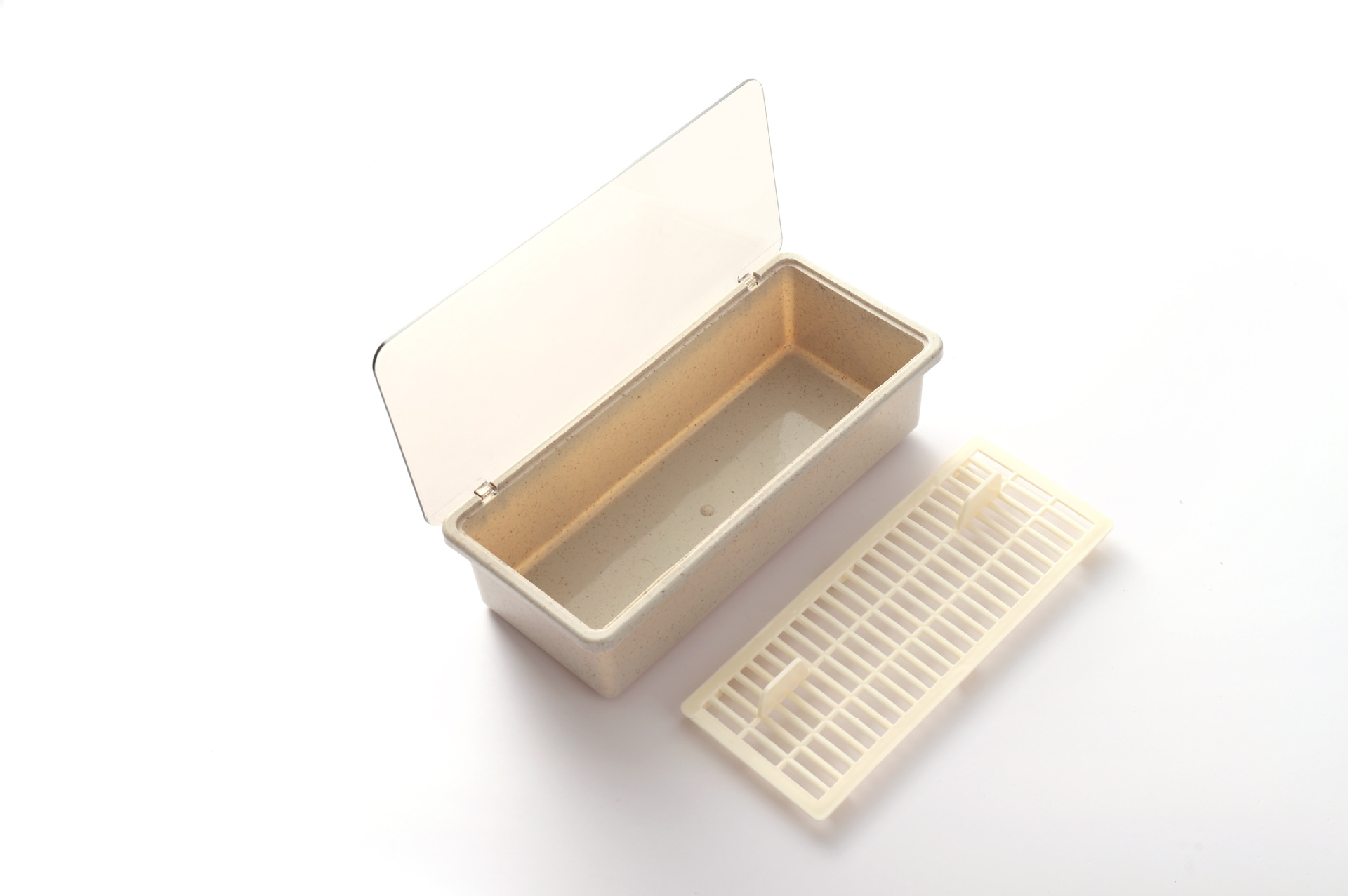 小麦筷子盒 带盖沥水防尘餐具收纳盒 塑料家用厨房筷子筒筷架筷笼