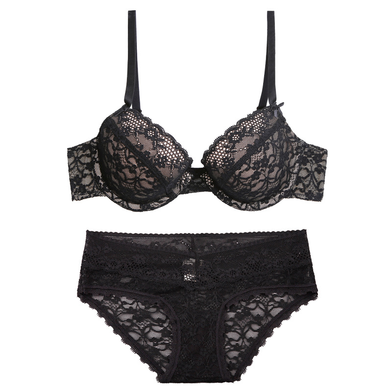 sparrowhawk 薄杯定型聚拢型文胸内衣 全蕾丝性感套装