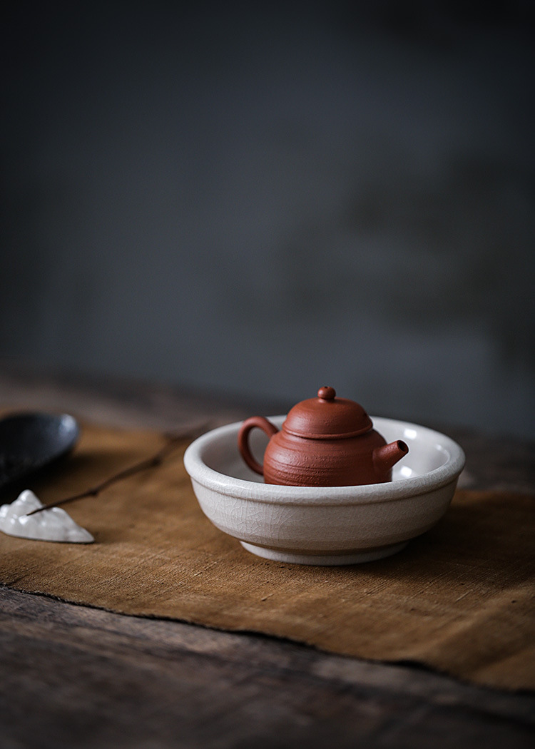 草木灰釉壶承淋壶养壶蓄水干泡台茶盘开片可养手拉坯