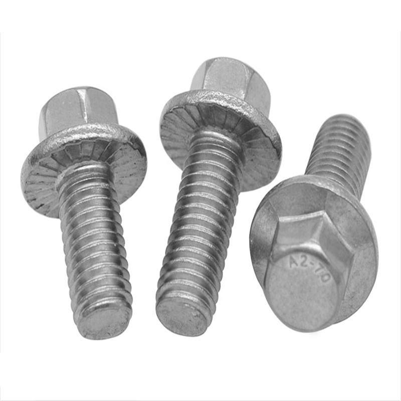 gb5787外六角法兰面螺丝304不锈钢法兰螺栓六角带垫螺钉m56810