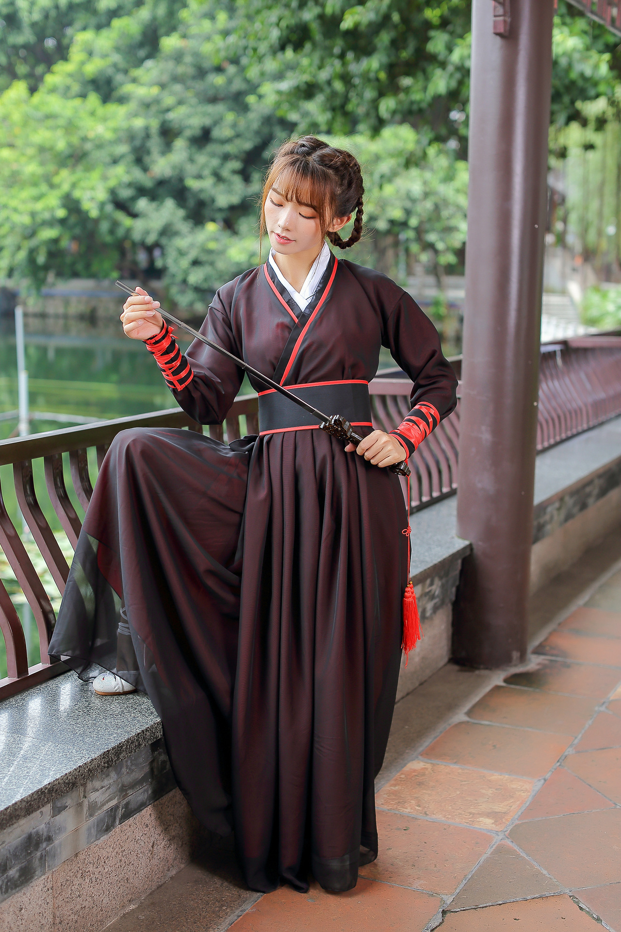 新款扶摇同款中国风武侠古装汉服改良交领侠客影楼写真摄影武侠女