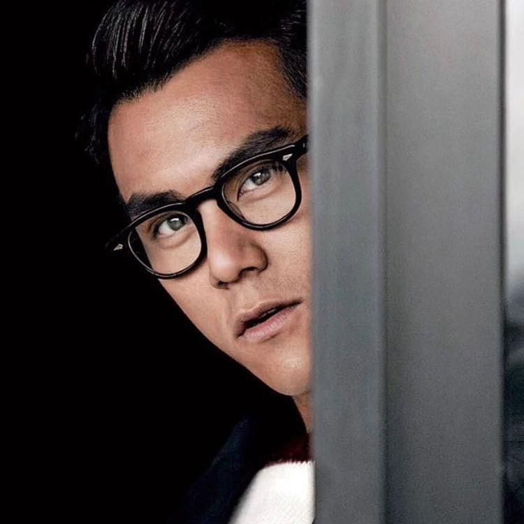 强尼戴普余文乐眼镜方大同潮人男女复古板材全框圆框近视眼镜架