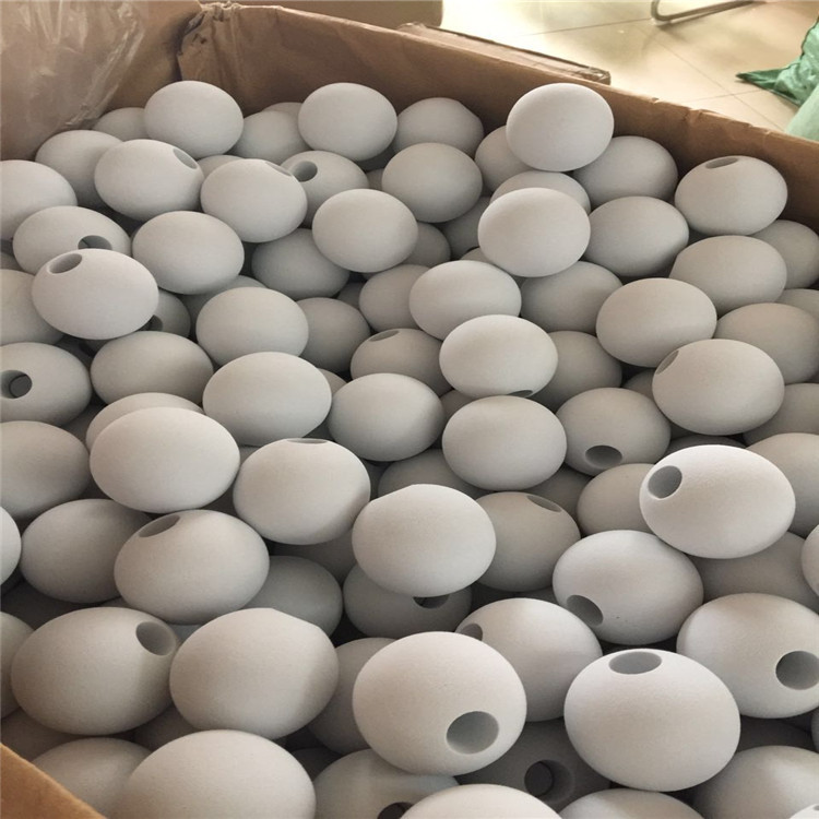 黑色eva研磨打孔按摩圆球 外贸出口筋膜枪按摩放松泡沫球头