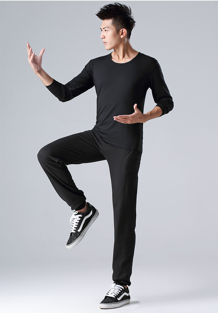 2019春夏舞蹈练功服男士形体服套装新款莫代尔瑜伽舞蹈训练服批发