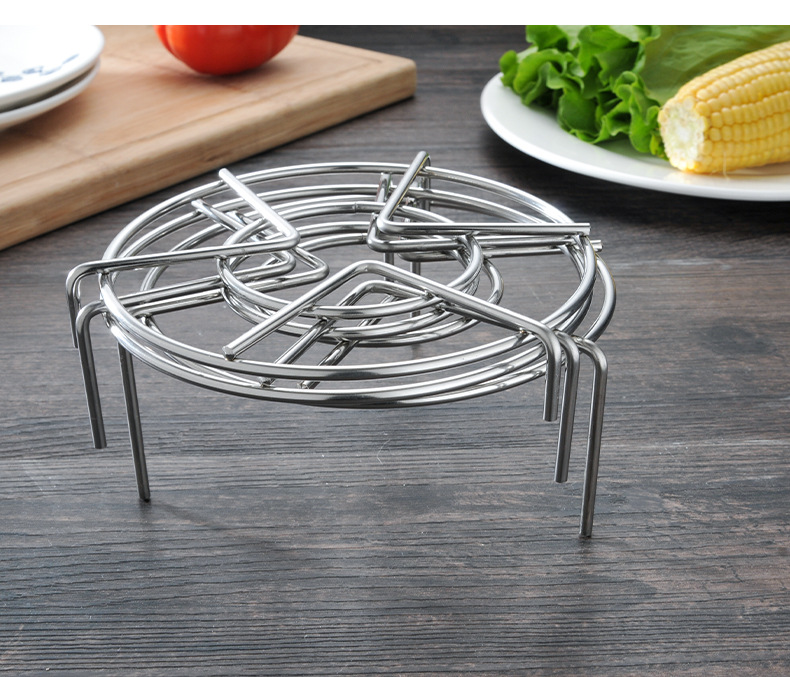 不锈钢304蒸架高压锅电饭锅内蒸架子小蒸笼蒸鱼加厚款厨房小工具