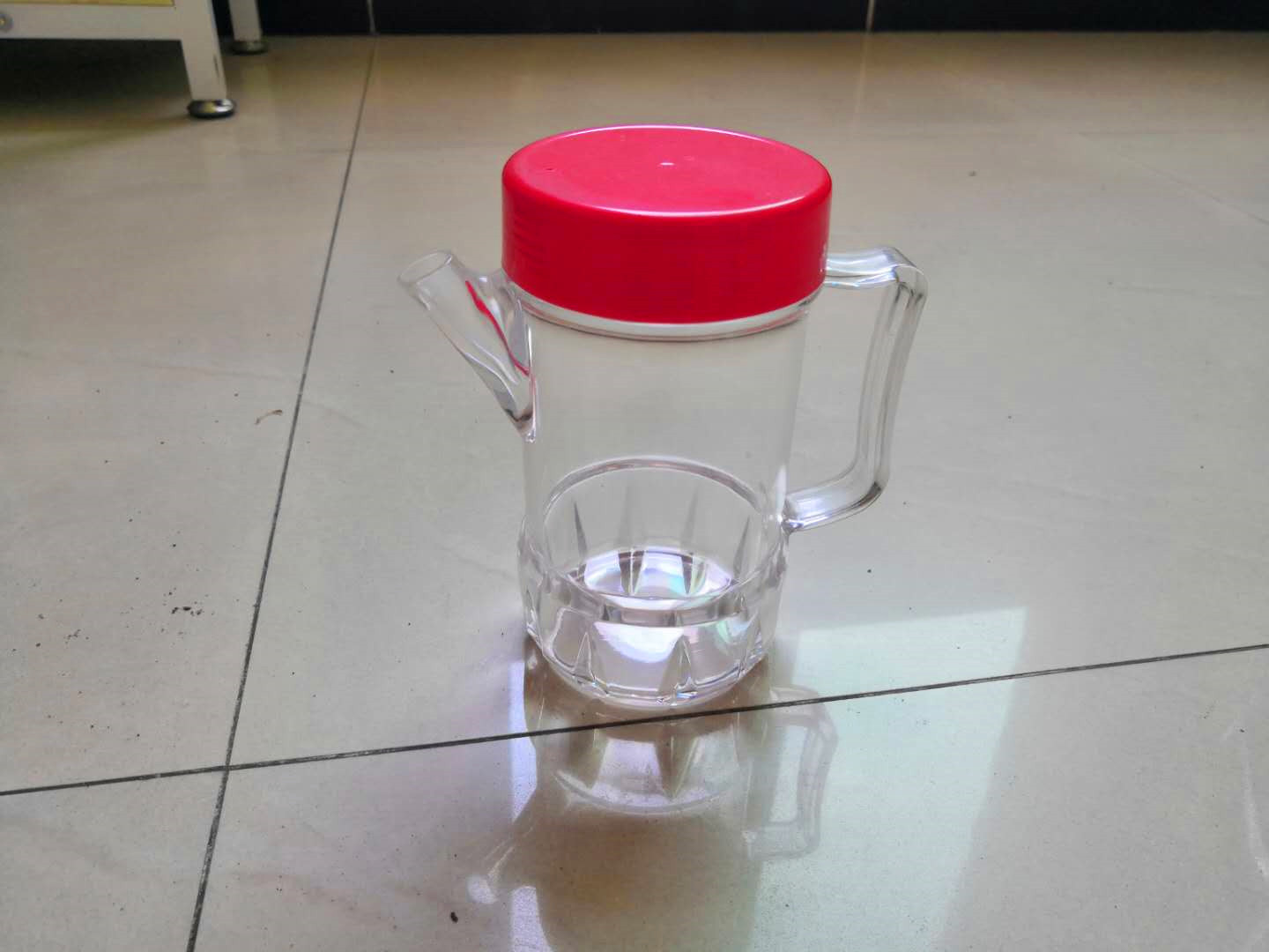 厂家直销亚克力红盖油壶塑料醋壶酱油瓶家用厨房用品调味罐