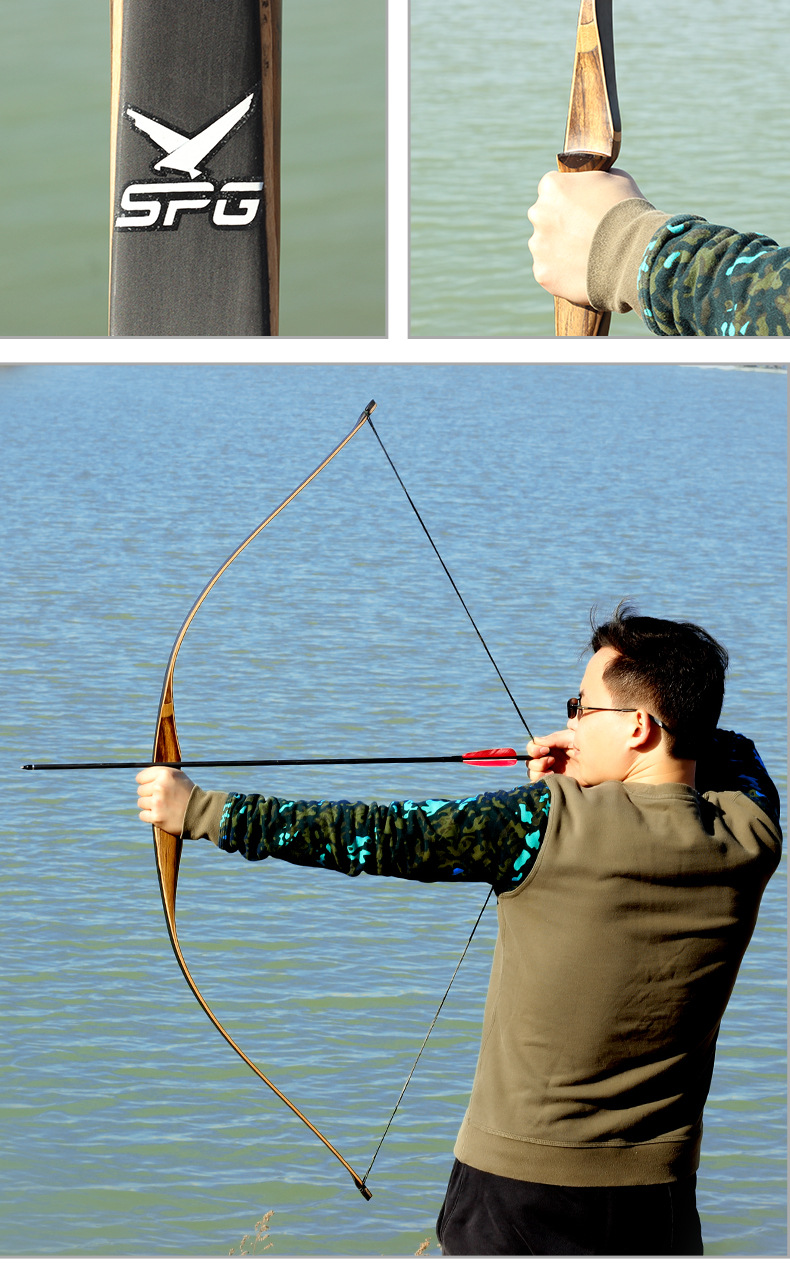 现货批发户外一体实木弓箭 美猎射击 弓箭云汐反曲弓射箭美式猎弓