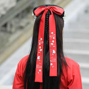 中国风汉服配饰绣花发带腰带两用武侠风汉元素古风头带系带饰品