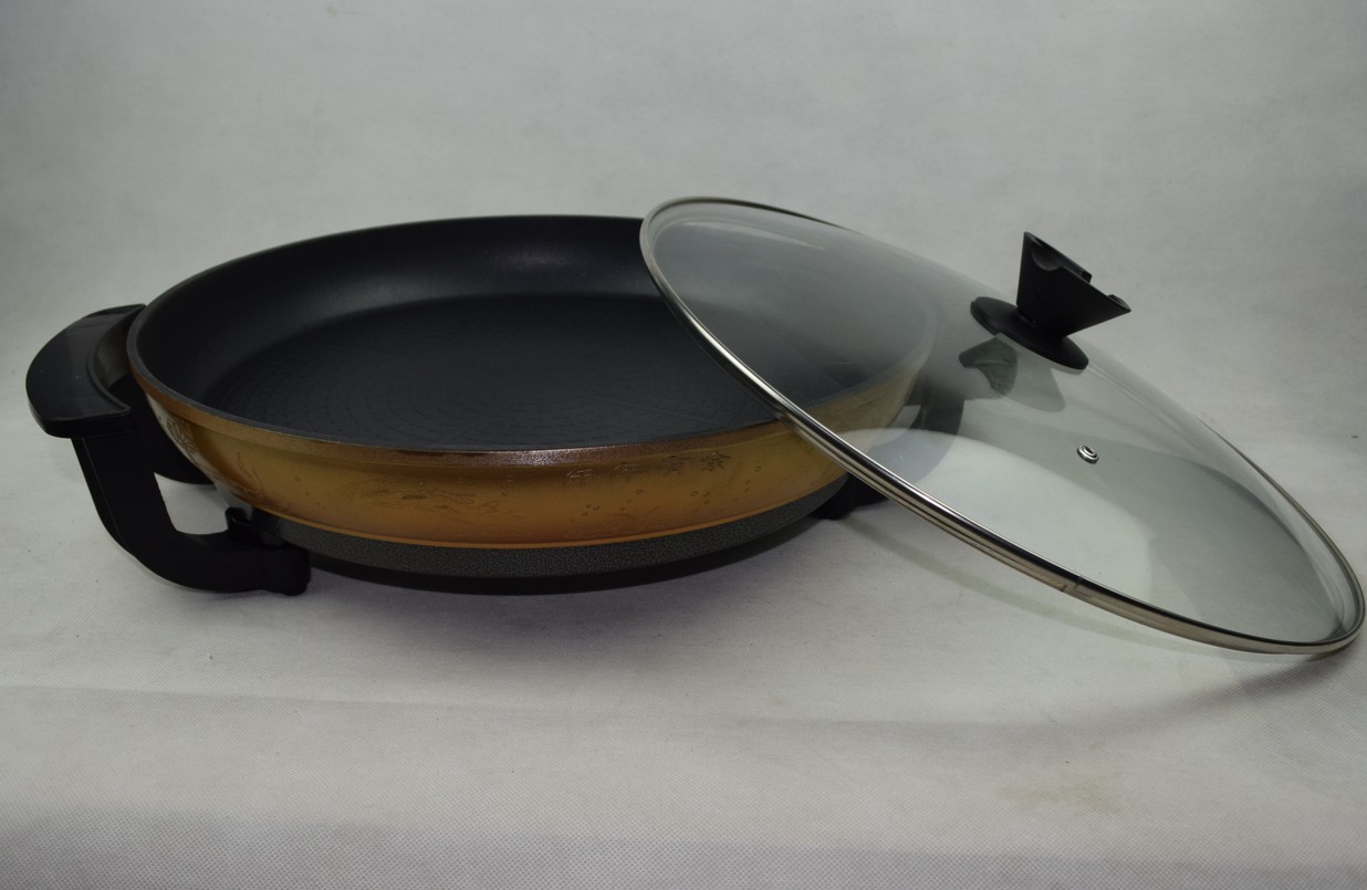 柏苪伦40cm多功能家用电煎锅加大加深电饼铛披萨锅烙饼煎烤机