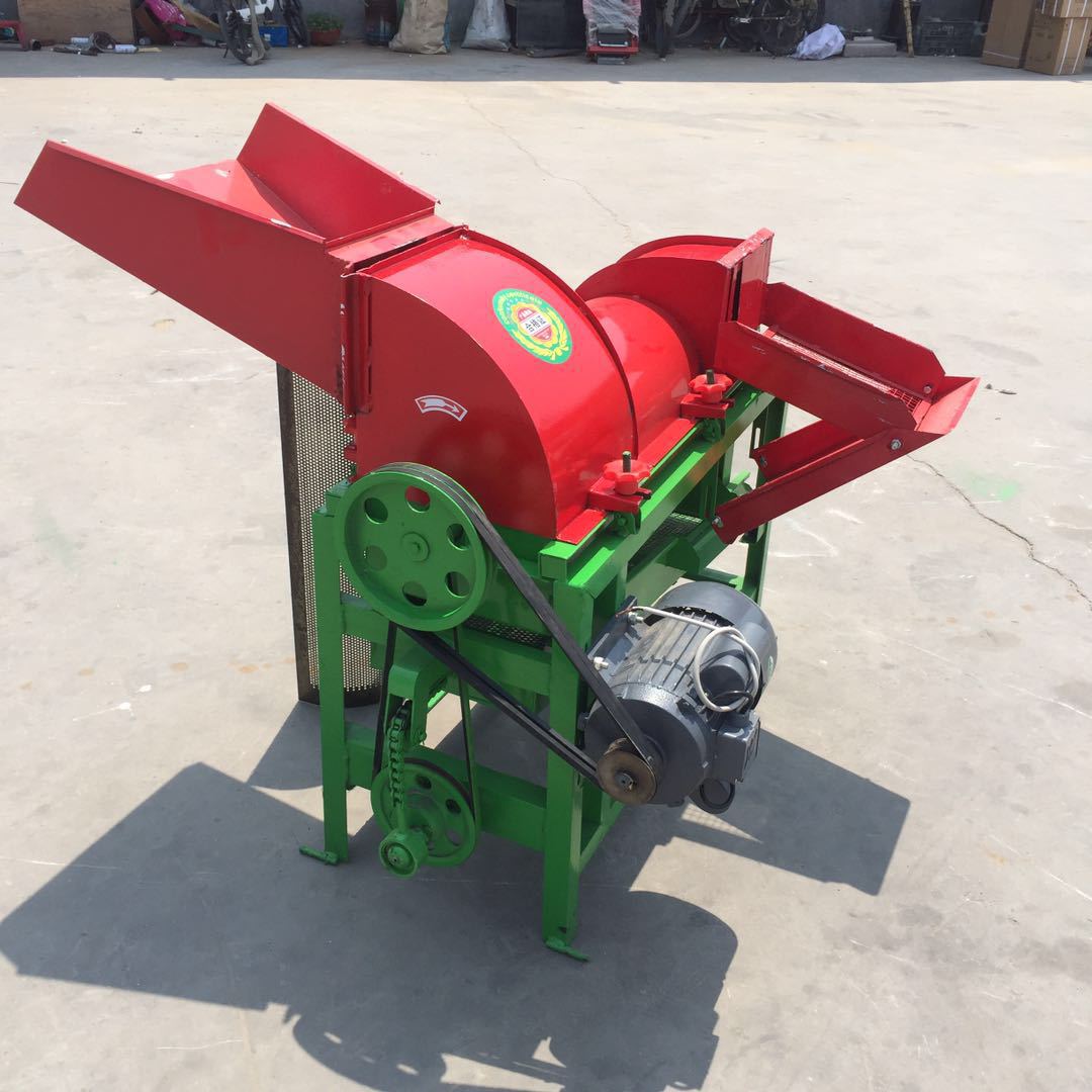 多功能带风机打稻机 电动玉米高粱打粒机 加厚型农用脱粒机