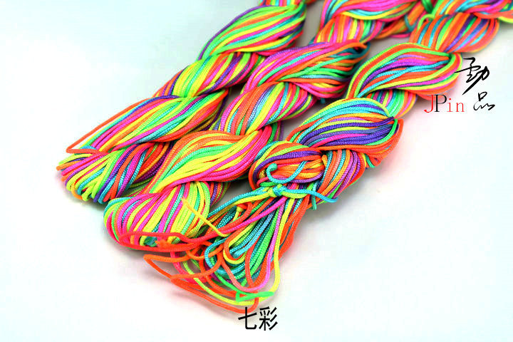 饰品线材 1mm包芯玉线 麻花小把线 diy彩色手链编织绳 包心线