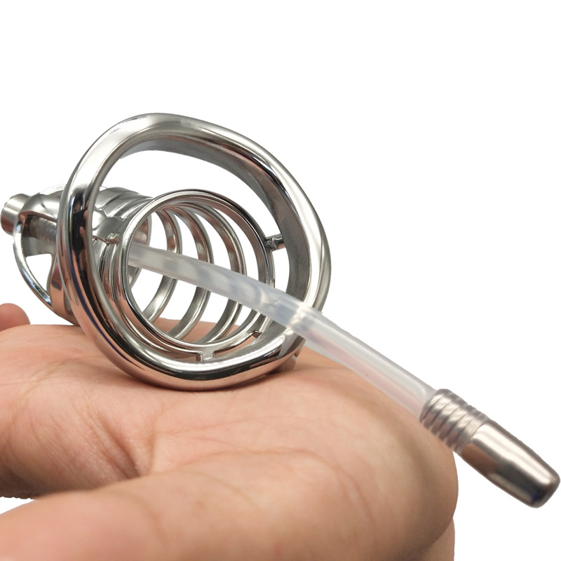 frrk男用不锈钢阳具锁情趣束缚防出轨偷情贞操装置带导尿管阴茎锁