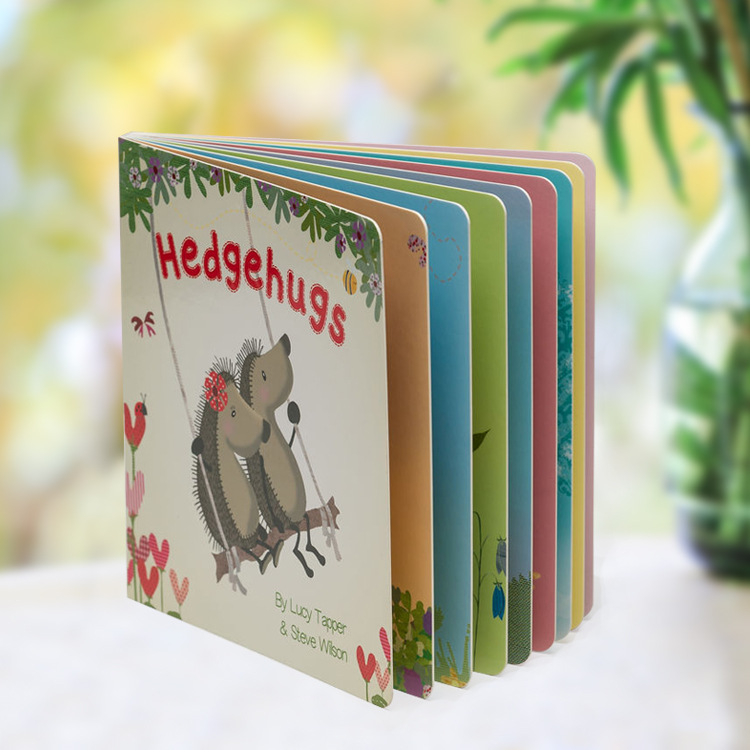 儿童对裱卡书定做 蝴蝶精装板纸对裱书 儿童卡书印刷纸板书板仔书