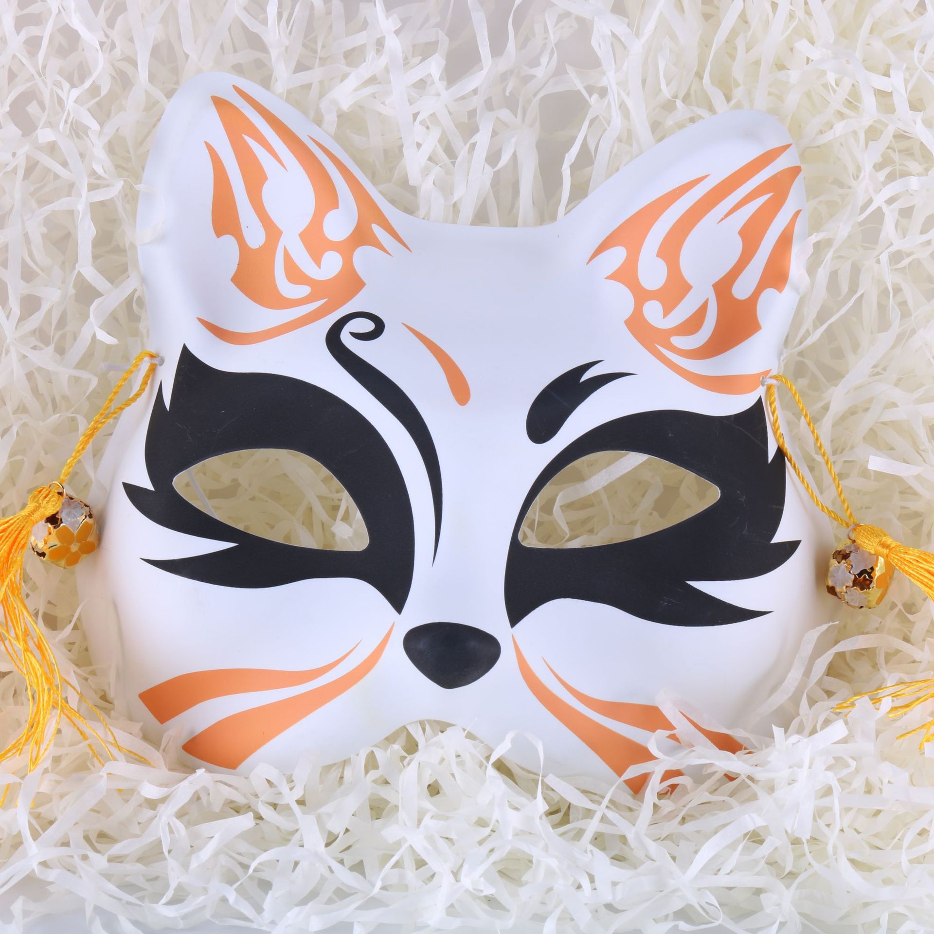 爆款半脸猫面具 动漫狐狸暗部cosplay面具儿童表演动物手绘面具新