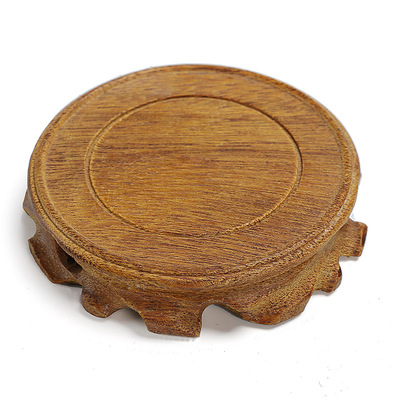 香炉木质底座 仿古工艺品摆件底架黑梓木镂空座子 实木底座