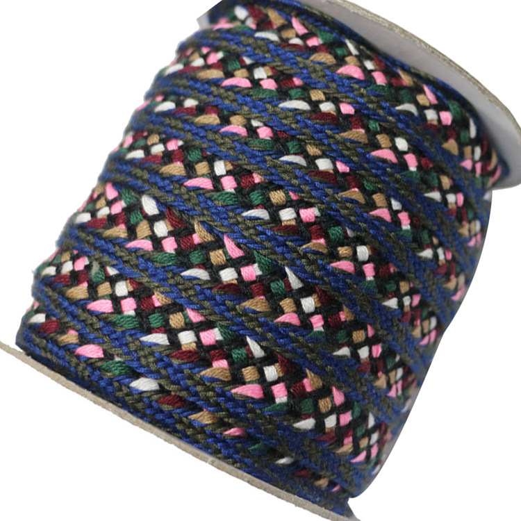 东莞服装辅料厂家供应编织带民族风织带间色涤纶织带编织带子