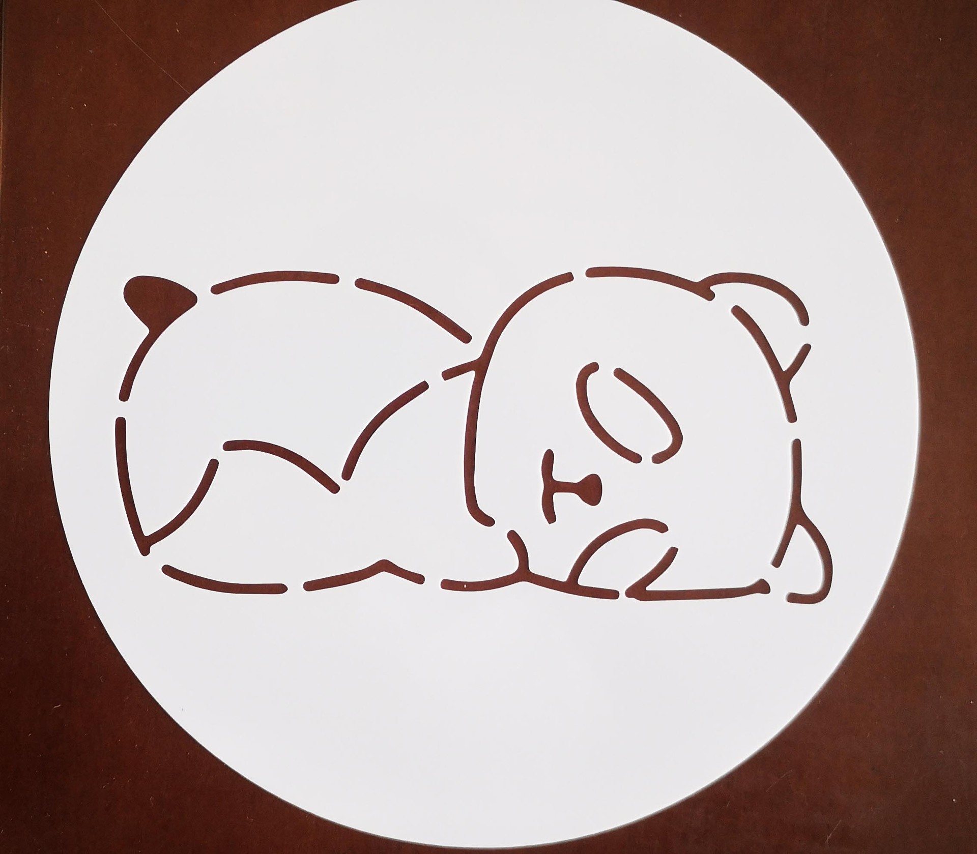 销亚马逊 儿童绘画模环保pet 激光镂空卡通小熊动物手抄报模版