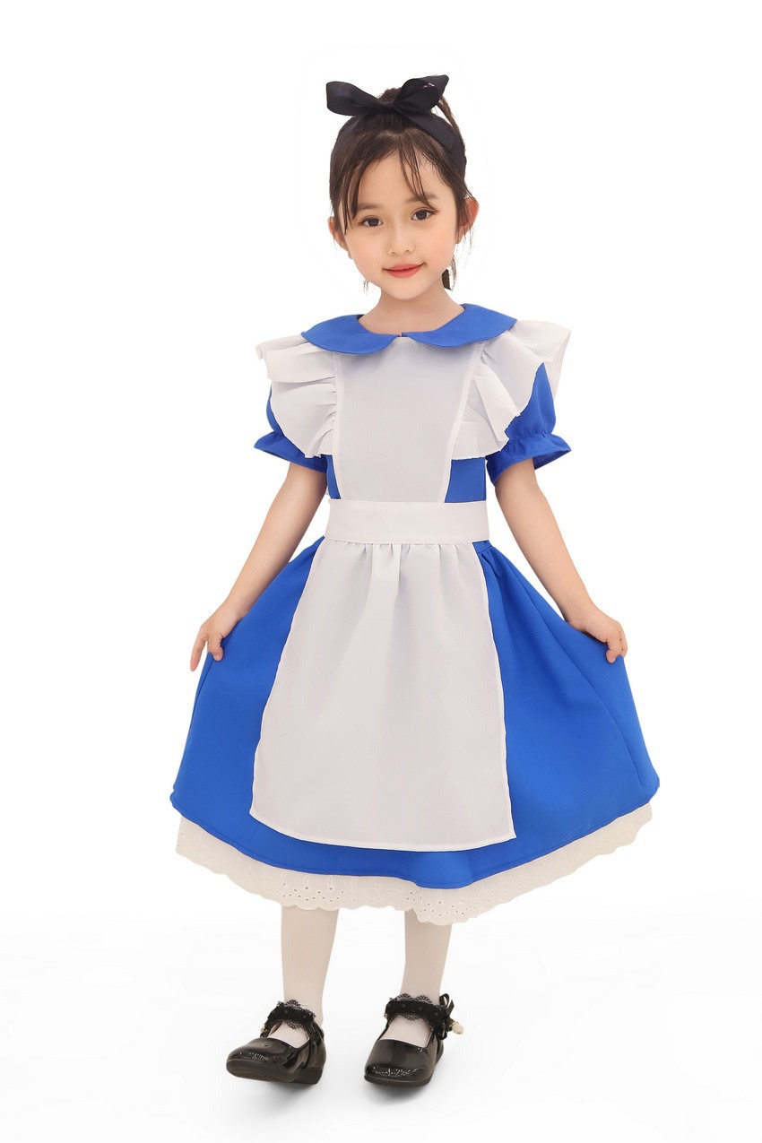 可爱女仆装角色扮演女佣服万圣节服装儿童节幼儿园女童舞台表演服