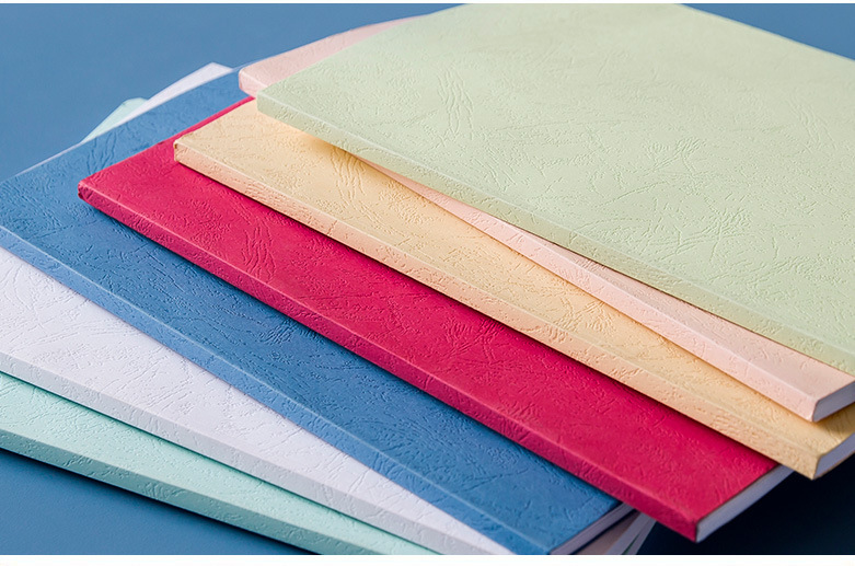 深蓝a5热熔封皮diy彩色皮纹全纸质可打印封面装订机胶装封套