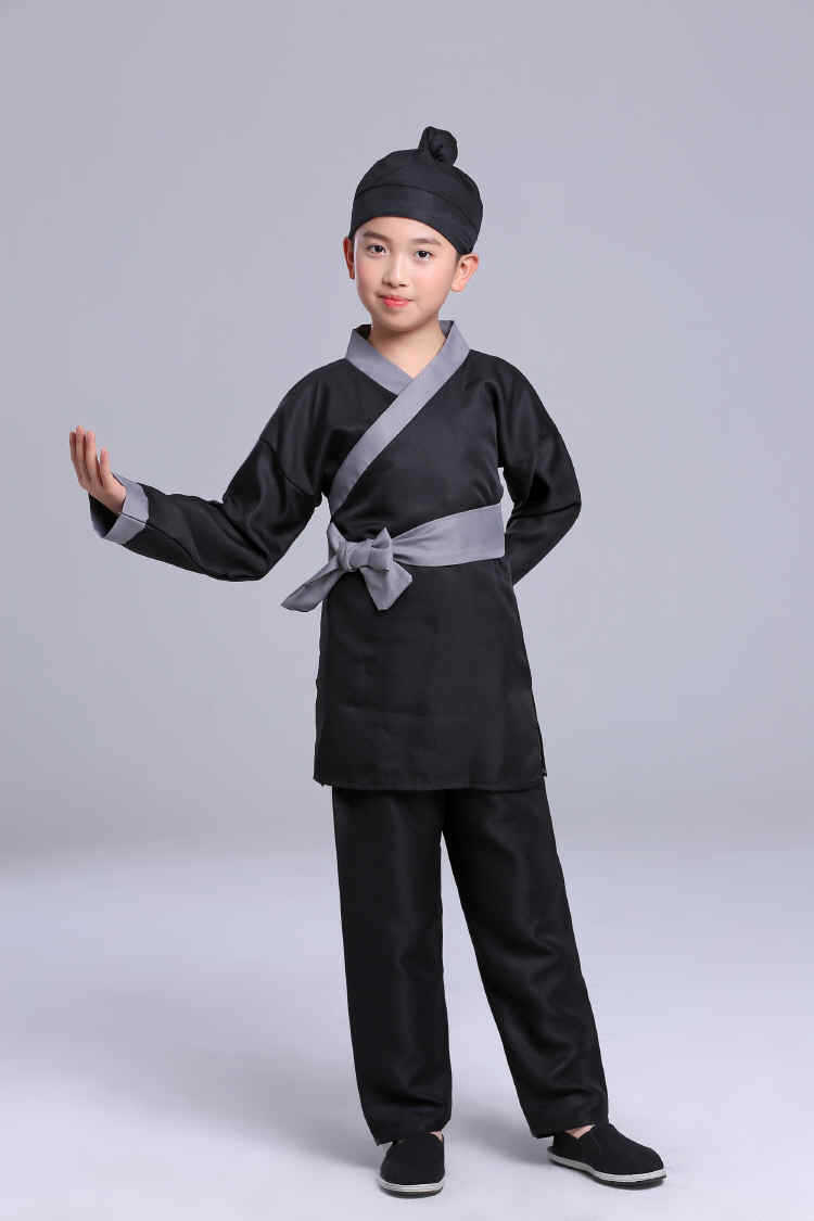 儿童古装汉服童装书童国学服男女童三字经表演服演出舞蹈服